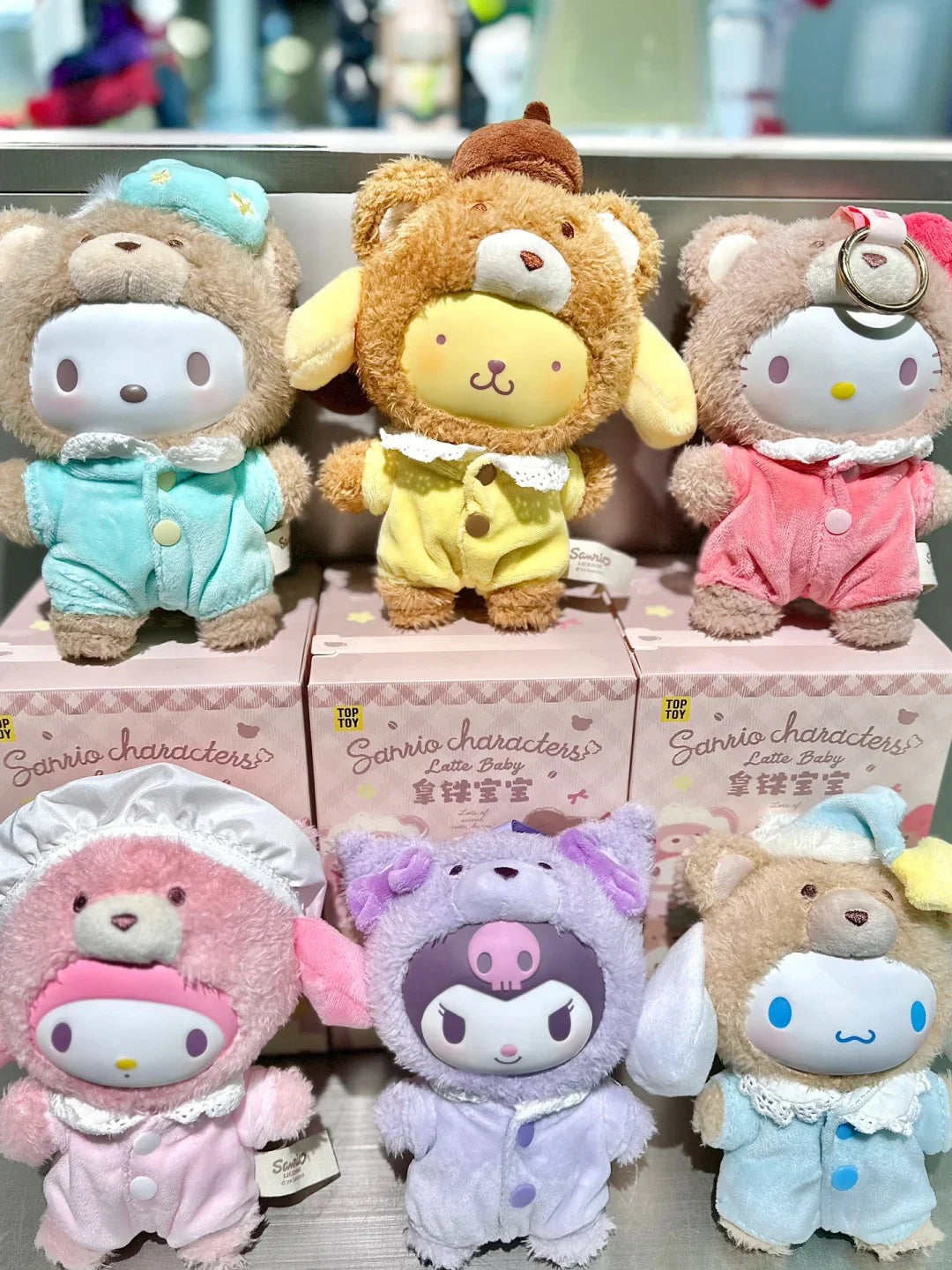 Sanrio Family – Latte Baby Plush Doll Series Keychain Blind Box