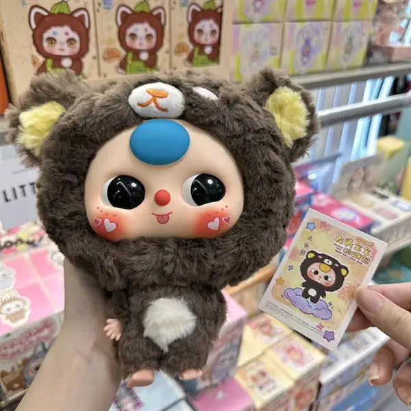 Baby Three Big Head Baby Zipper Bag Plush Series – Blind Box - Surprey