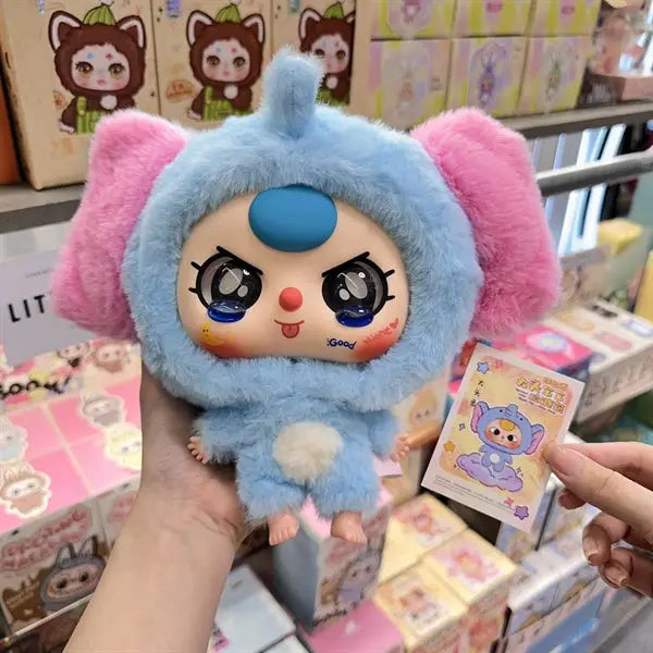 Baby Three Big Head Baby Zipper Bag Plush Series – Blind Box - Surprey