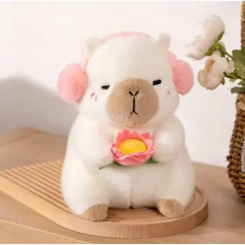 Capybara cuddly toy with headphones - Surprey