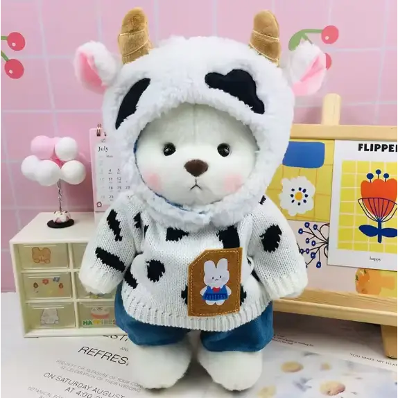 Kissa-Teddy® in a cow costume - Surprey