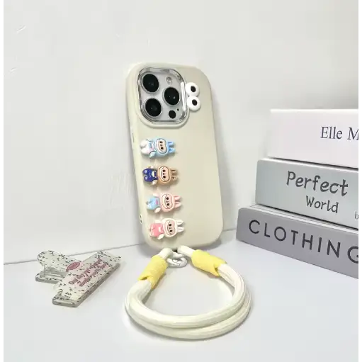 Labubu Mobile Phone Case With Carrying Strap - Surprey