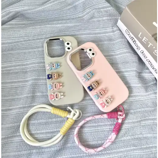 Labubu Mobile Phone Case With Carrying Strap - Surprey