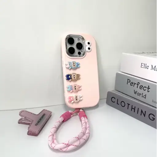 Labubu Mobile Phone Case With Carrying Strap - Surprey