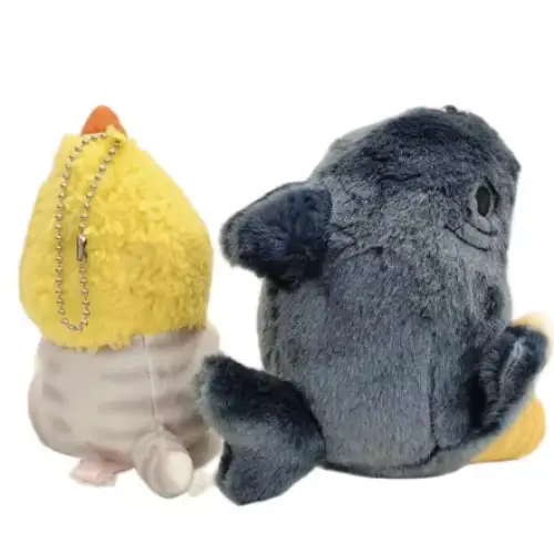 Mofusand Shark and Dried shrimp Keychain - Surprey