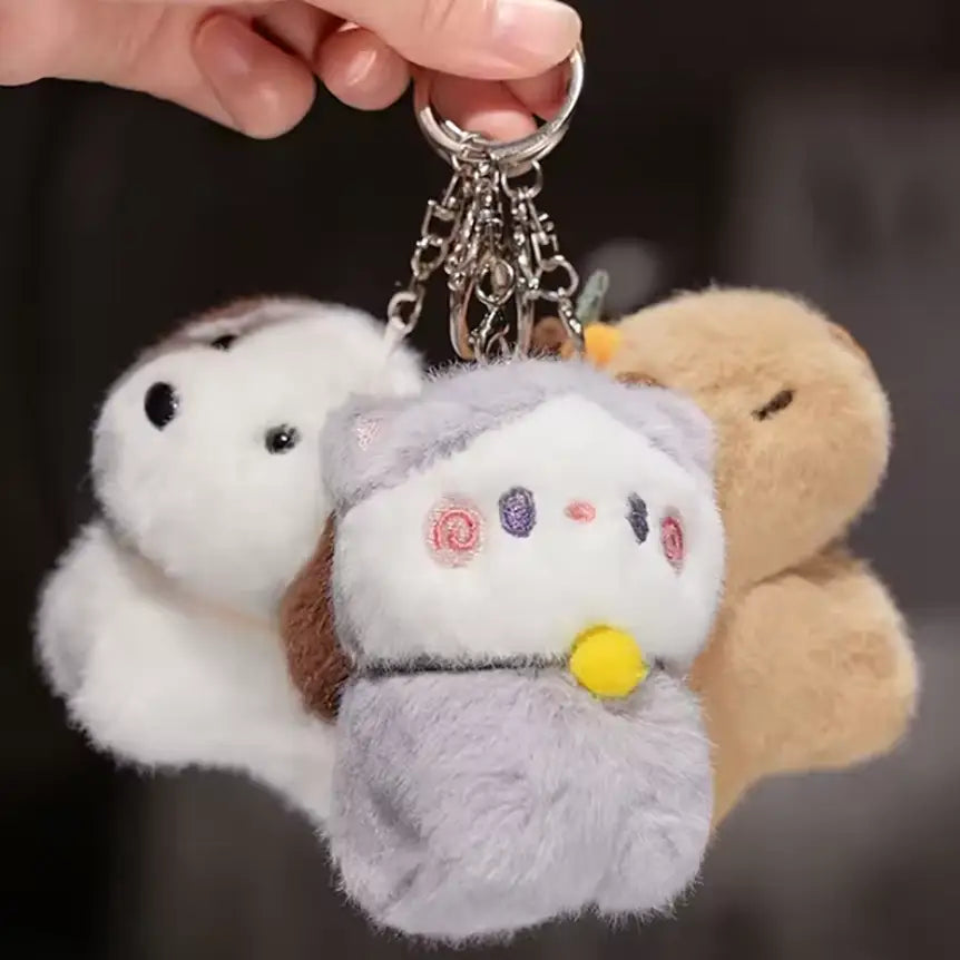 Plush keychains – Capybara, dog & cat - Surprey