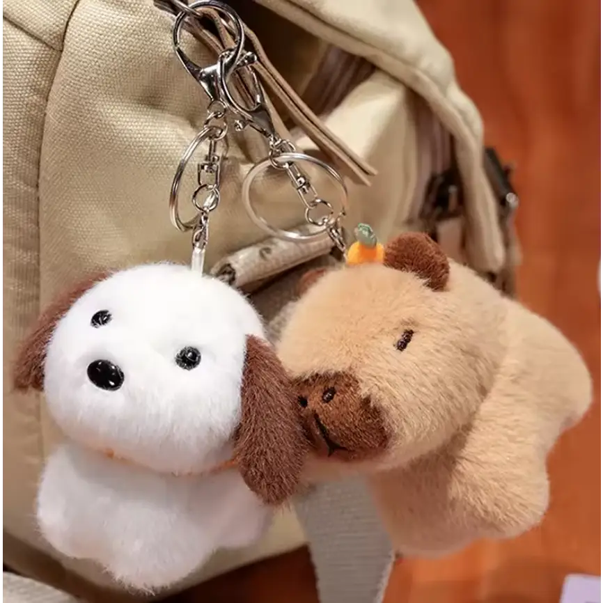 Plush keychains – Capybara, dog & cat - Surprey