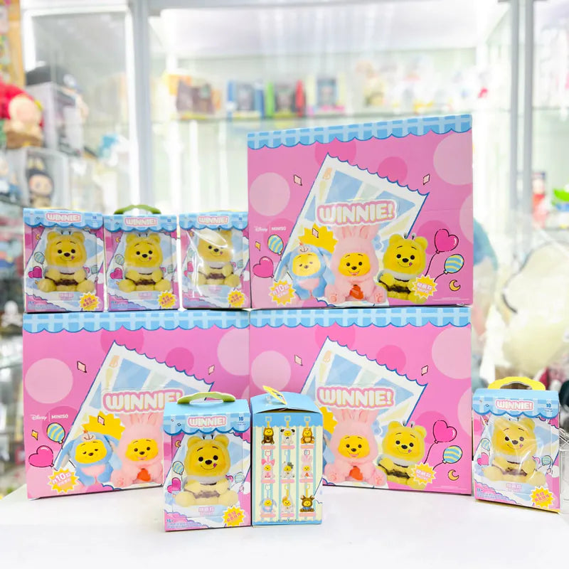 Miniso Disney Winnie the Pooh Series Naughty Party Vinyl Plush Blind Box - BlindBOX