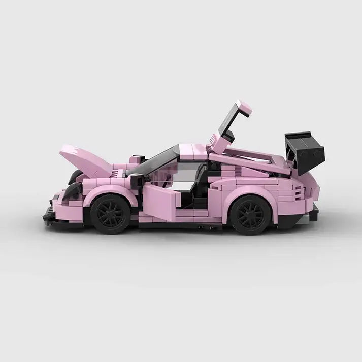 Porsche 911 GT3 Pink Edition building block car - Surprey