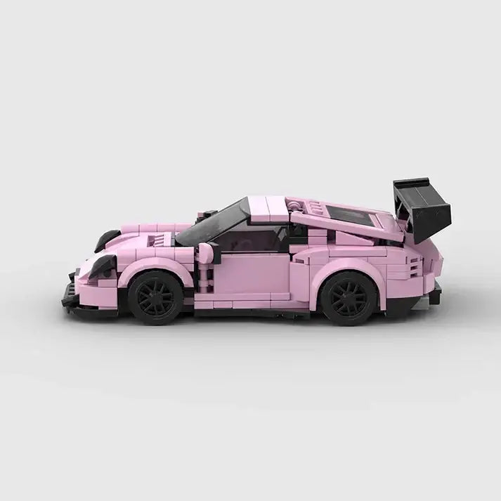 Porsche 911 GT3 Pink Edition building block car - Surprey