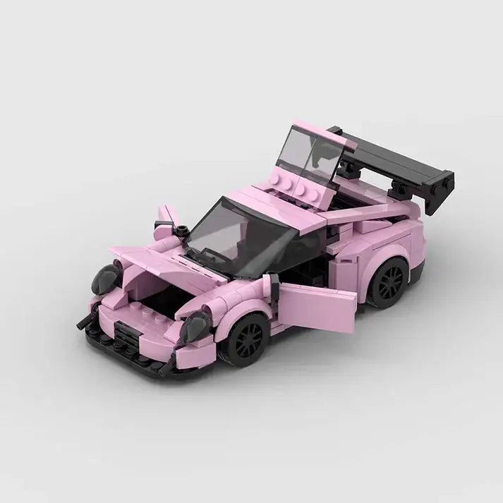 Porsche 911 GT3 Pink Edition building block car - Surprey