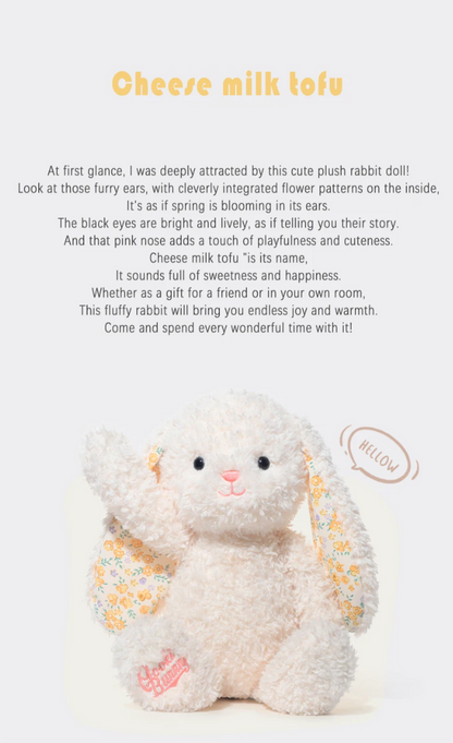 Jooki original délicieux lapin de lapin lait tofu peluche