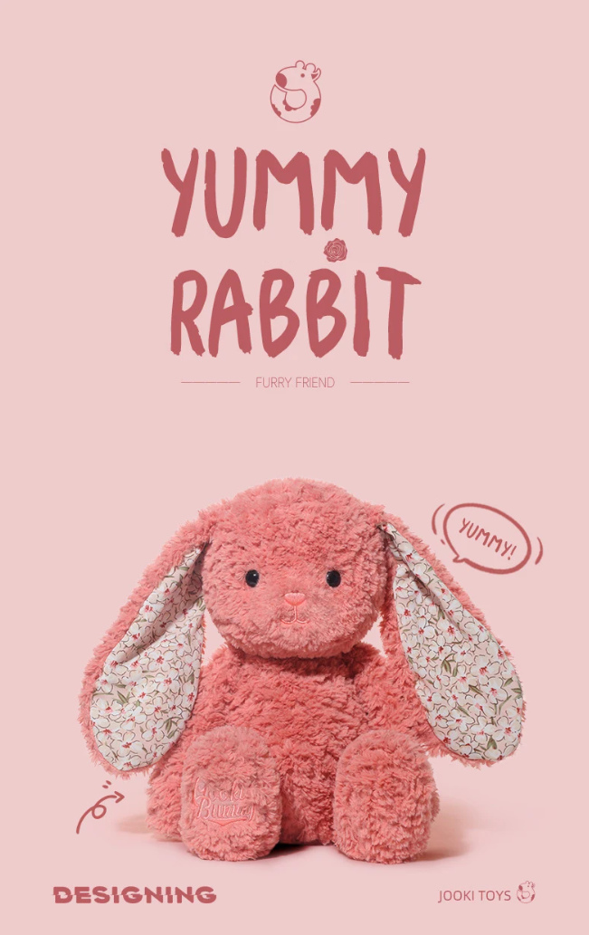 Jooki original délicieux lapin crépuscule en peluche rose