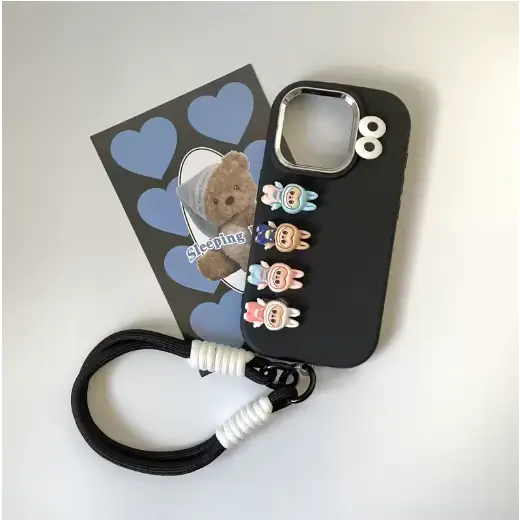 Labubu Mobile Phone Case With Carrying Strap - Surprey