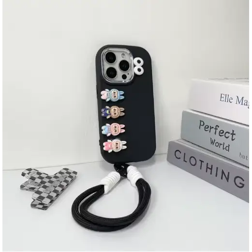 Labubu Mobile Phone Case With Carrying Strap - Surprey