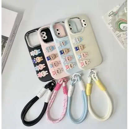 Labubu Mobile Phone Case With Carrying Strap - Surprey